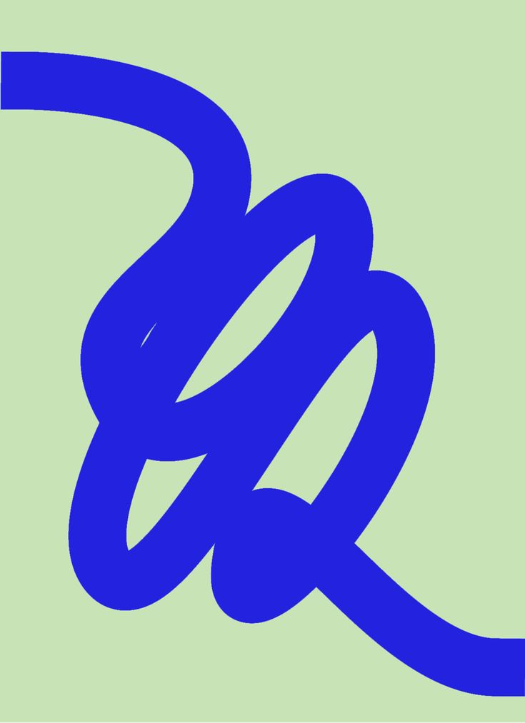 the letter q in blue on a green background