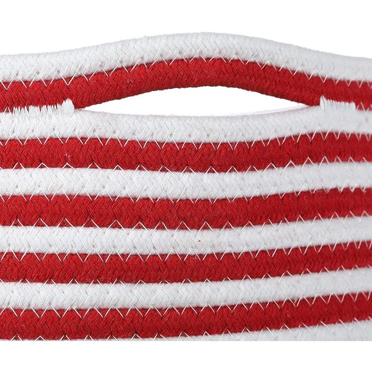 red and white striped ribbon on a white background