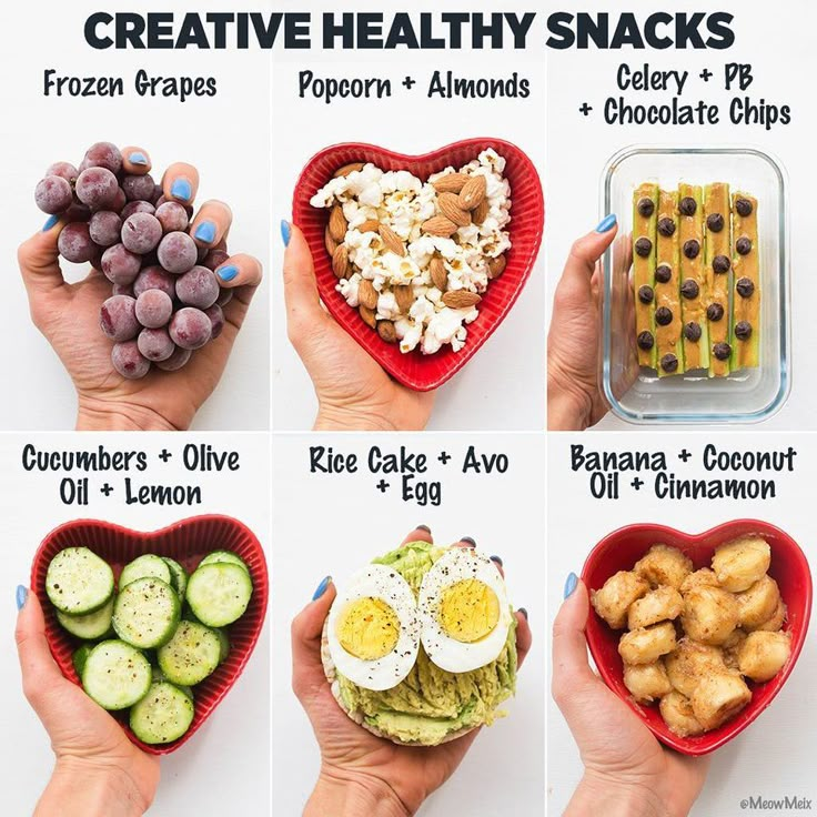 healthy snacks in the shape of heart shaped bowls with instructions to make them look like they are