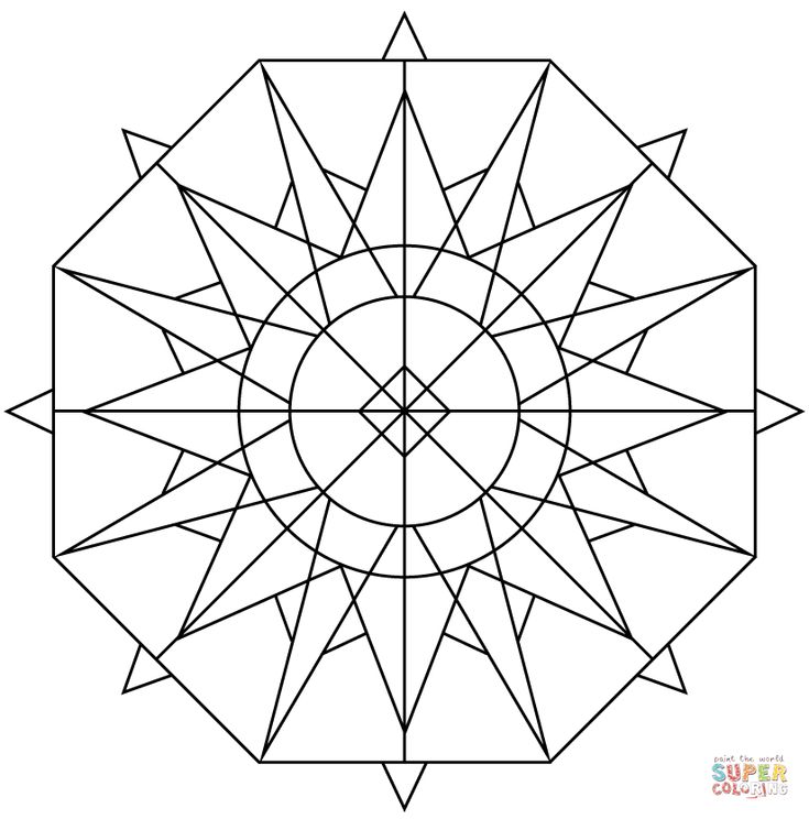 an image of a geometric design that is in the shape of a flower