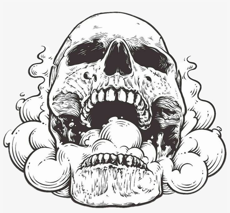 Tattoo Ideas For Guys, A Skull, Open Mouth, A Drawing, Tattoo Ideas, Art