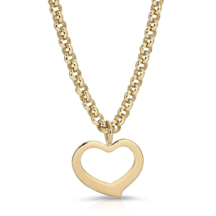 Haley Open Heart Pendant NecklaceMaterials: Brass & Fresh Water PearlPlating options: 14k Gold or Rhodium + ecoatingOpen Heart Pendant Measures: 1.09” W x .92” L. 1.6mm thick. Micro Rolo Chain measures 5.5mm wide Chain length options: 20", 22" 24", 26" Necklace is handcrafted (with love) in the USA. Yellow Gold Heart Necklace With Gold Chain, Yellow Gold Heart Necklaces With Gold Chain, Yellow Gold Necklace With Heart Pendant, Yellow Gold Open Heart Necklace With Adjustable Chain, Heart Shaped Yellow Gold Necklace With Gold Chain, Yellow Gold Open Heart Necklace For Everyday, Open Heart Yellow Gold Necklace With Adjustable Chain, Everyday Yellow Gold Open Heart Necklace, Yellow Gold Heart Pendant Chain Necklace