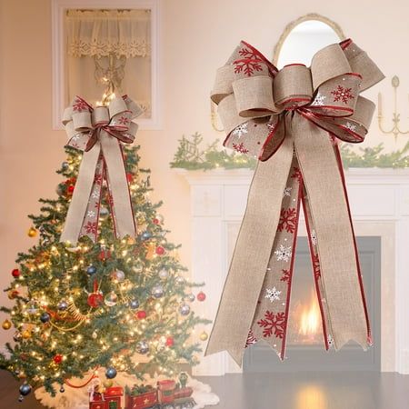 a decorated christmas tree next to a fireplace