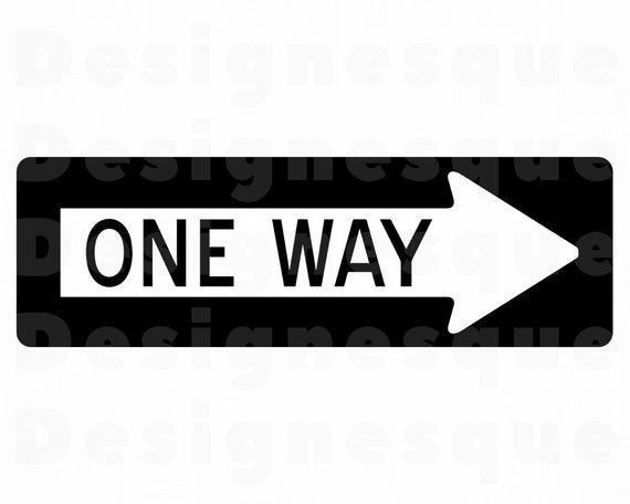 one way sign with an arrow pointing to the right