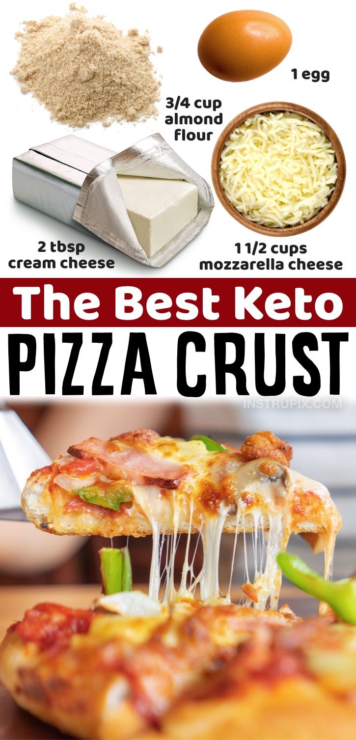 an easy keto pizza crust recipe with ingredients to make it