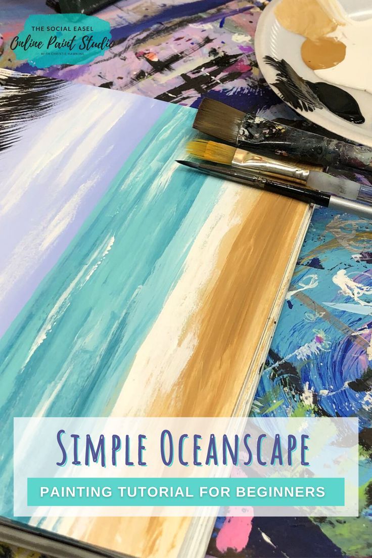 a painting with the title simple oceanscape