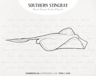 the southern sting ray is shown in this hand drawn illustration, with an oval frame above it