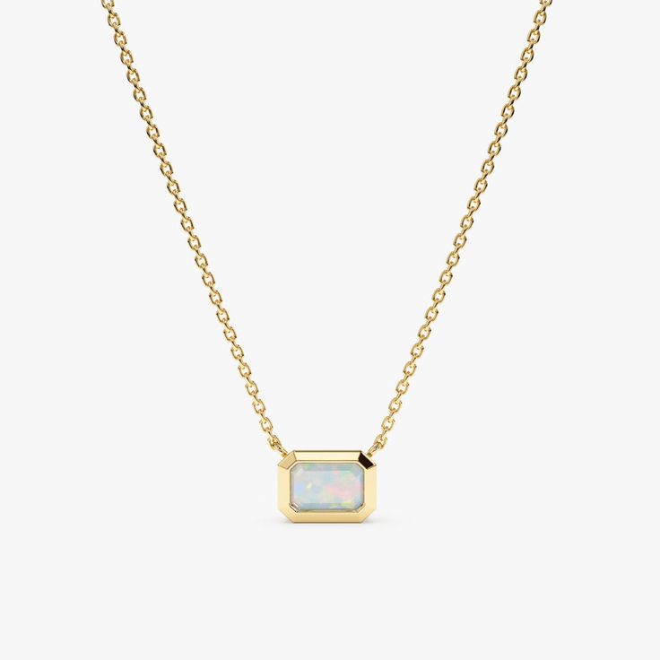 Modern Gold Emerald Cut Necklace, Gold Faceted Jewelry With Rectangular Stone, Gold Jewelry With Rectangular Polished Stone, Gold Jewelry With Polished Finish And Rectangular Stone, Gold Faceted Rectangular Stone Jewelry, Yellow Gold Necklace With Emerald Cut Bezel Setting, Yellow Gold Emerald Cut Necklace With Bezel Setting, Yellow Gold Emerald-cut Necklace With Bezel Setting, Gold Radiant Cut Necklace Fine Jewelry