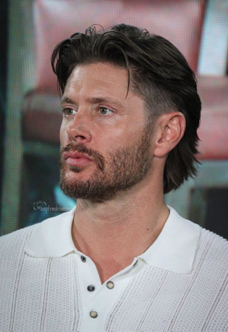 Jensen Ackles Hairstyle, Soldier Boy Haircut, Jj Haircut, Cowboy Mullet, Cowboy Haircut, Cowboy Haircut Men, Mullet Styles, Trending Mens Haircuts, Dean Winchester Imagines