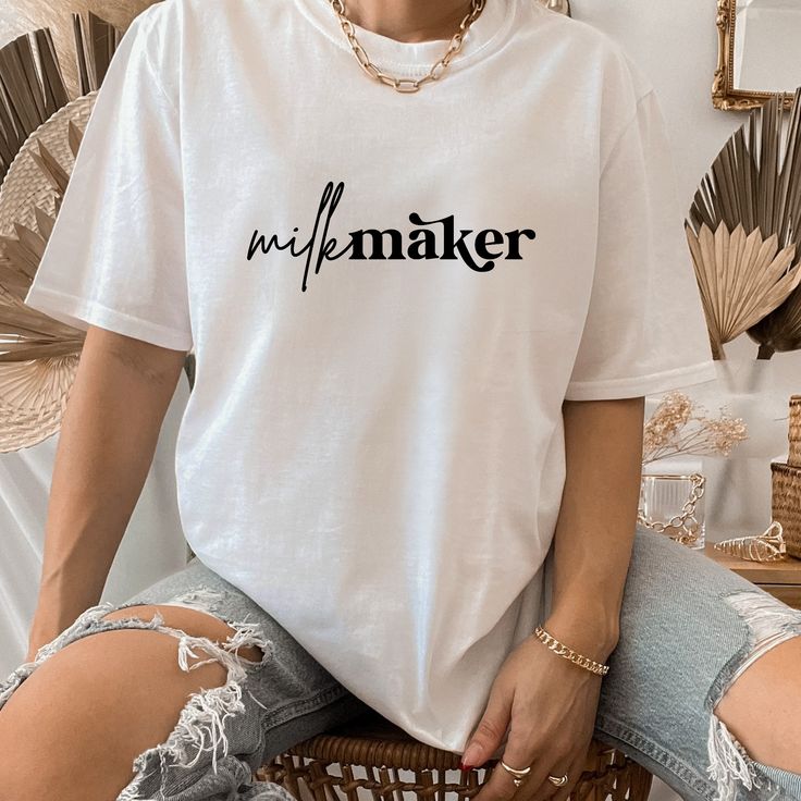 Milk Maker Tee XX-Large Breastfeeding Shirt, Mommy Outfits, Vinyl Shirts, Custom Tshirt Design, Nursing Shirts, Retail Shop, Baby Tshirts, Family Shirts, White T