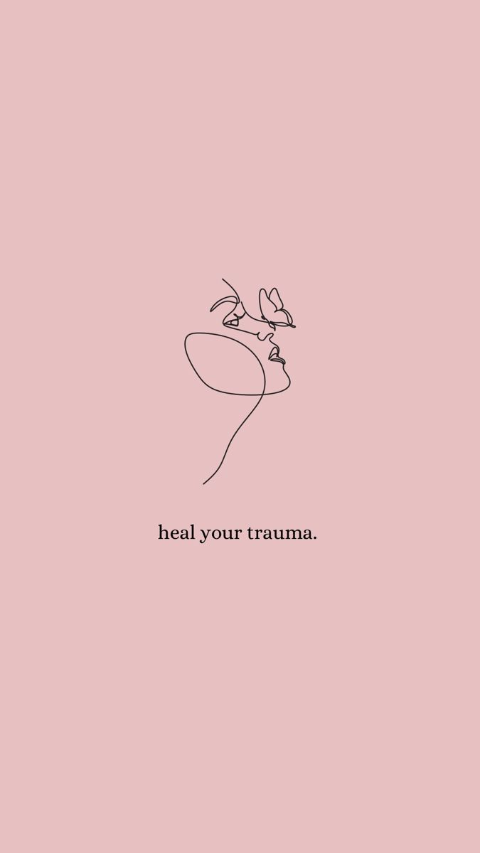 a pink background with the words heal your tramma