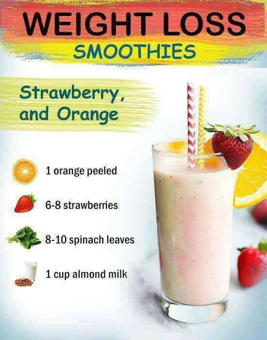 a smoothie with strawberries and oranges on it is shown in this poster