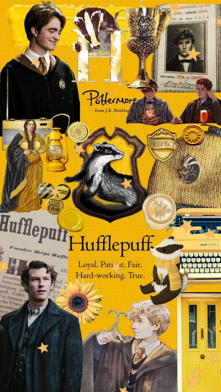 a collage of harry potter images and characters