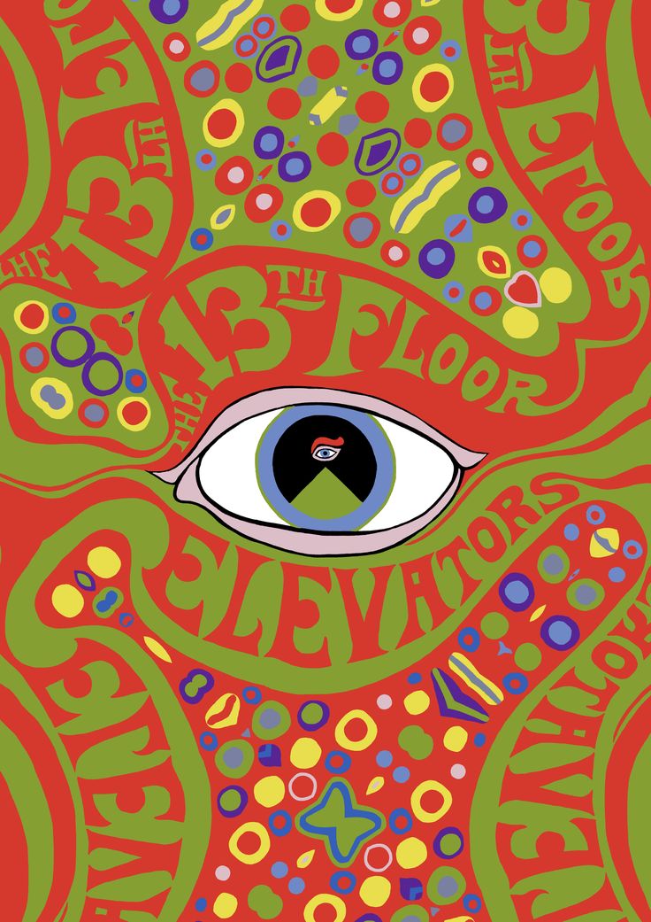 an eye is in the middle of a colorful background with circles and dots on it