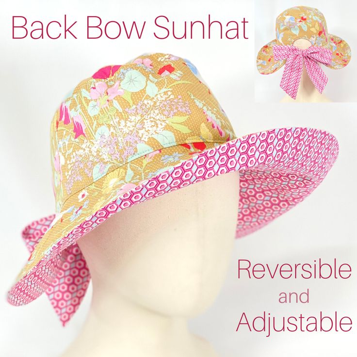 the back bow sunhat is available in multiple colors and sizes, including pink, yellow, green, blue, red