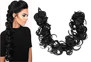 D-DIVINE Synthetic Frill Hair Extensions Messy Bun FRIL Juda Ponytail Extension for Women and Girls (Frill Black) Shopping Snap Story, Shopping Snap, Elegant Ponytail, Snap Story, Messy Ponytail, Ponytail Bun, Ponytail Hair Extensions, Ponytail Extension, Hair Wraps