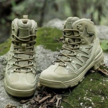 Men's Outdoor Military Tactical Ankle Boots Ultra Winter Mid Hiking Boot - Sage - CU185297T6I Desert Shoes, Military Tactical Boots, Composite Toe Work Boots, Military Tactical, Tactical Boots, Hiking Boot, Safety Boots, Mid Top, Work Safety