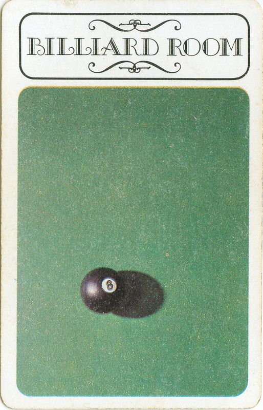 the billiard room card has an eyeball in it