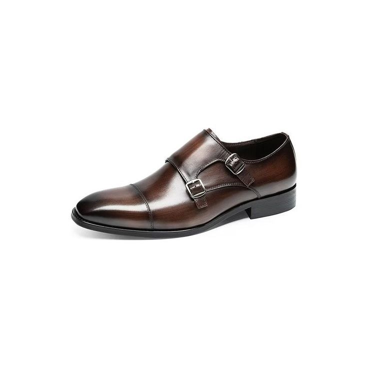 #Color_Coffee Brown Fitted Monk Strap Shoes With Plain Toe, Brown Closed Toe Business Oxfords, Brown Business Oxfords, Brown Closed Toe Business Leather Shoes, Brown Closed Toe Monk Strap Shoes For Semi-formal Occasions, Brown Monk Strap Shoes For Semi-formal Occasions, Brown Monk Strap Shoes With Closed Toe, Timeless Brown Leather Shoes With Pointed Toe, Timeless Brown Leather Pointed Toe Shoes