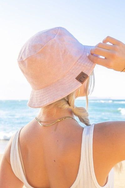 CC Terry Cloth Bucket HatDetails:Authentic C.CTrending  bucket hat profile70% polyester 30% viscoseTrending terry clothFoldable & packable Fall Outfits School, Bucket Design, Style Bucket Hat, Bucket Hat Style, Protecting Yourself, Pretty Summer Dresses, Plus Jumpsuit, Wig Hat, Trendy Hat