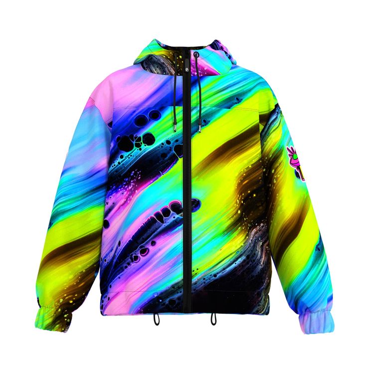 Space Out Windbreaker Functional Multicolor Hooded Windbreaker, Multicolor Hooded Windbreaker With Color Block, Multicolor Hooded Windbreaker With Pockets, Multicolor Hooded Functional Windbreaker, Retro Multicolor Spring Windbreaker, Funny Alien, Oversized Polo, Joggers Track Pants, Shorts Sweatpants