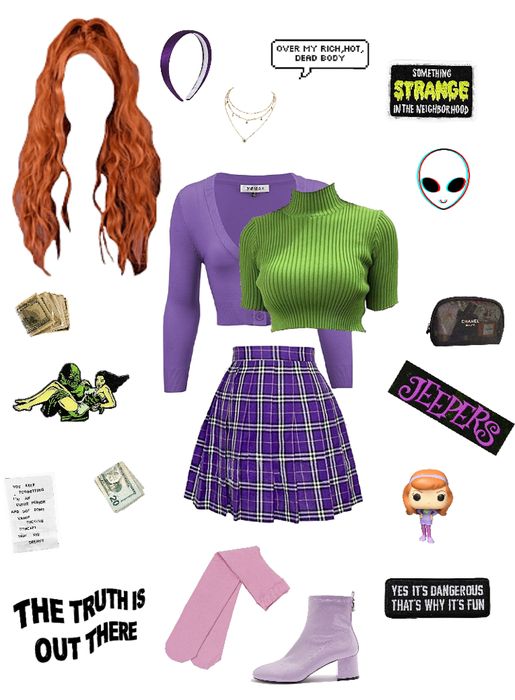 Modern Scooby Doo: Daphne Blake Outfit | ShopLook Modern Scooby Doo, Daphne Blake Outfit, Scooby Doo Diy Costume, Daphne Outfit, Daphne Halloween Costume, Scooby Doo Daphne, Scooby Doo Costumes, Scooby Doo Halloween, Daphne Costume