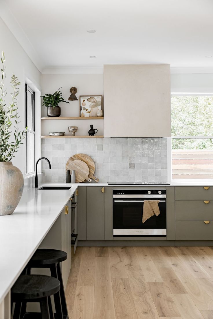 the kitchen is clean and ready to be used as a place for cooking or eating