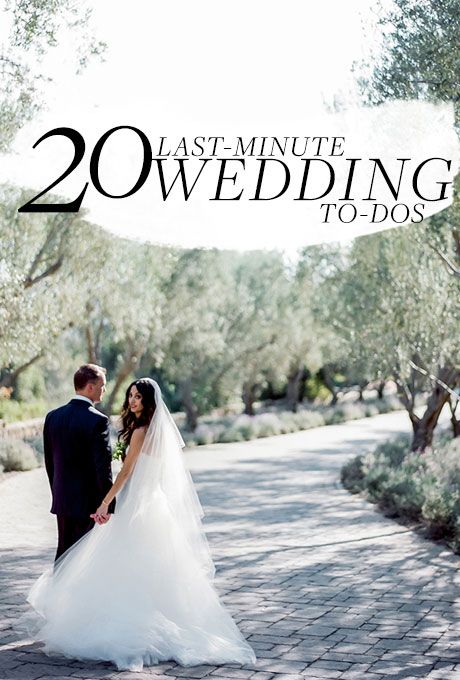 a bride and groom standing in front of an olive tree with the words 20 minute wedding to do