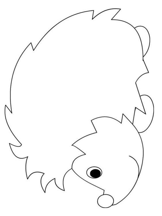 the outline of a hedgehog's head