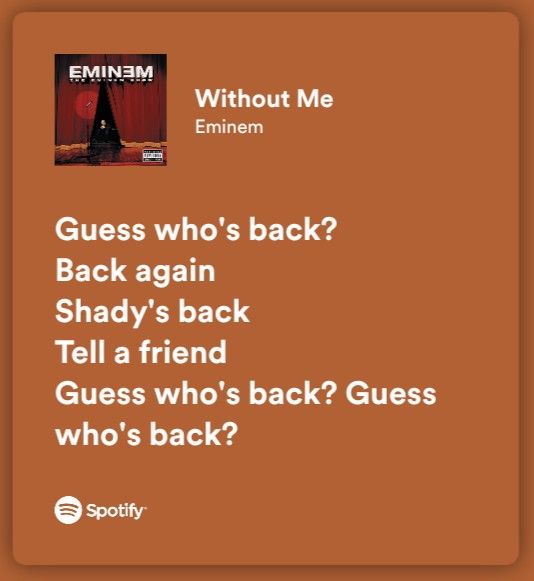 an orange background with the words'without me'written in black and white on it