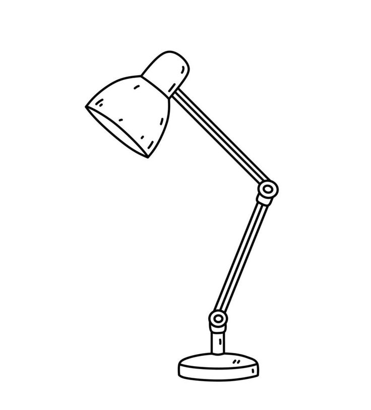 Table lamp isolated on white background. Interior item for lighting a room, office. Vector hand-drawn doodle illustration. Perfect for decorations, logo, various designs. Table Lamp Illustration, Lamp Doodle, Table Lamp Drawing, Lamp Illustration, Interior Design Vector, Lamp Drawing, Designs Room, Lamp Tattoo, Architect Lamp