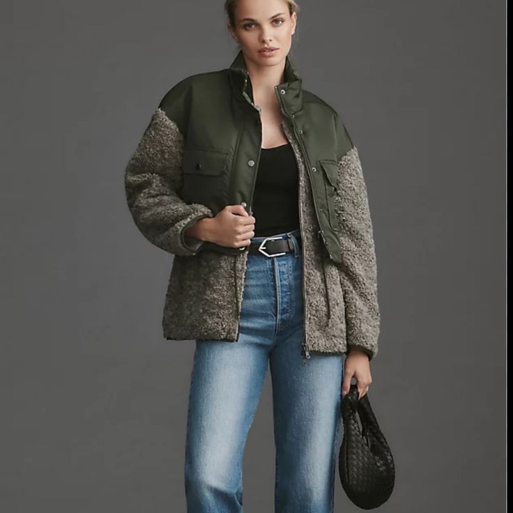 Selling A Classic Anthropologie Avec Les Filles Fleece Twofer Jacket Size Xs. Seamoss Color. Never Worn, Nwt. Bundle To Save Fall Outerwear With Fleece Lining, Fleece-lined Outerwear For Fall Layering, Green Winter Outerwear For Layering, Green Cozy Outerwear For Layering, Winter Fleece Jacket For Layering With Pockets, Cozy Fleece Jacket For Fall Layering, Cozy Green Outerwear For Layering, Fall Utility Jacket For Layering With Long Sleeves, Casual Fleece Jacket For Fall Layering