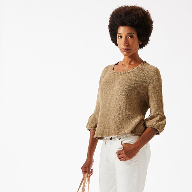 Dare we say it…we think it’s time to start thinking about spring projects again. 🤭 June is the perfect lightweight sweater project. It has a classic and relaxed fit that’s elevated with the unique bubble-sleeved silhouette. This version was knit in @bcgarn Bio Balance, color 018. ⁠ Casual Sweater With Puff Blouson Sleeves, Casual Sweater With Blouson Sleeves, Casual Puff Sleeve Top With Crew Neck, Casual Textured Knit Balloon Sleeve Tops, Casual Textured Knit Tops With Balloon Sleeves, Casual Puff Sleeve Top With Relaxed Fit, Spring Projects, Yarn Store, Top Down