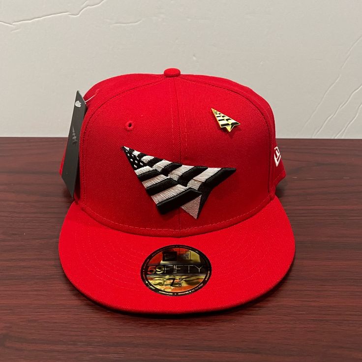 Brand - New Era X Paper Planes Hat Model - 59fifty Hat Type - Fitted Color - Red Condition- Brand New Sizes Available; 7 5/8 Red Flat Cap Fitted Hat For Streetwear, Red Fitted Hat With Flat Crown For Streetwear, Red Flat Brim Fitted Hat For Streetwear, Casual Red Fitted Hat With Flat Brim, Urban Red Snapback Hat, Red Flat Bill Hat For Streetwear, Red Urban Snapback Hat, Urban Style Red Snapback Hat, Red Fitted Cap For Streetwear