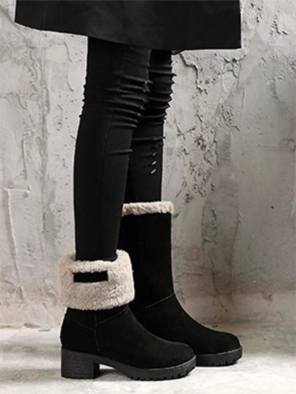 Sku CY-!20480 Material Woolen , Rubber Style Wrap , Square heel Occasion Going out , Casual , Simple Seasons Spring , Autumn , Winter Type Boots Color BLACK Size 34,35,36,37,38,39,40 Size chart: Please consult the size chart we provide for this item's measurements to help you decide which size to buy. Please note: There may be 1-3cm differ due to manual measurement. CMINCH Cm Width Length 34 7.9-8.1 21.2-21.6 35 8.2-8.4 21.7-22.1 36 8.5-8.7 22.2-22.6 37 8.8-9.0 22.7-23.1 38 9.1-9.3 23.2-23.6 39 9.4-9.6 23.7-24.1 40 9.7-9.9 24.2-24.6 Black Mid-calf Boots For Winter, Black Mid-calf Closed Toe Boots, Casual Heeled Boots With Medium Width For Winter, Black Winter Mid-calf Boots With Round Toe, Casual Closed Toe Winter Wedge Boots, Casual Winter Wedge Boots With Closed Toe, Casual Winter Closed Toe Wedge Boots, Winter Wedge Boots With High Heel, Winter Wedge Boots With Round Toe