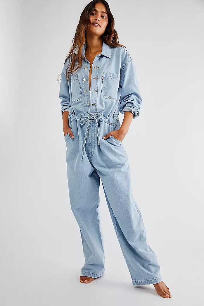 coverall Black Denim Overalls, Free People Jumpsuit, Jumpsuit Outfit, Oversized Style, Sleeveless Jumpsuits, Denim Overalls, Denim Jumpsuit, Outfits Casuales, Denim Fashion