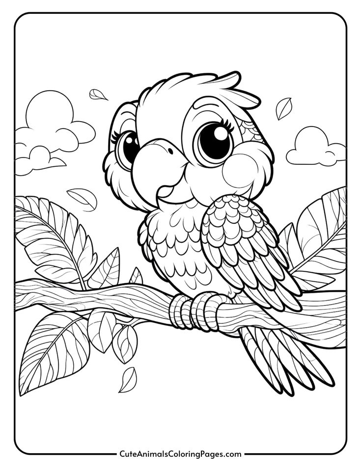 macaw parrot Parrot Coloring Page, Fall Leaves Coloring Pages, Beautiful Parrots, Zoo Animal Coloring Pages, Bat Coloring Pages, Drawing Notebook, Monster Truck Coloring Pages, Bird Coloring, Turtle Coloring Pages