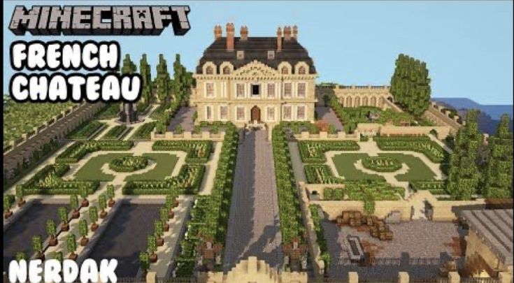 the french chateau is shown in this minecraft video