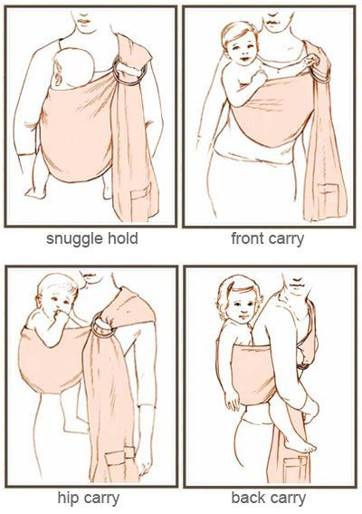 instructions on how to carry a baby in a sling