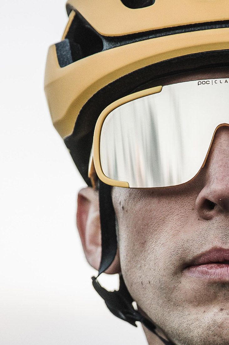 a close up of a person wearing goggles