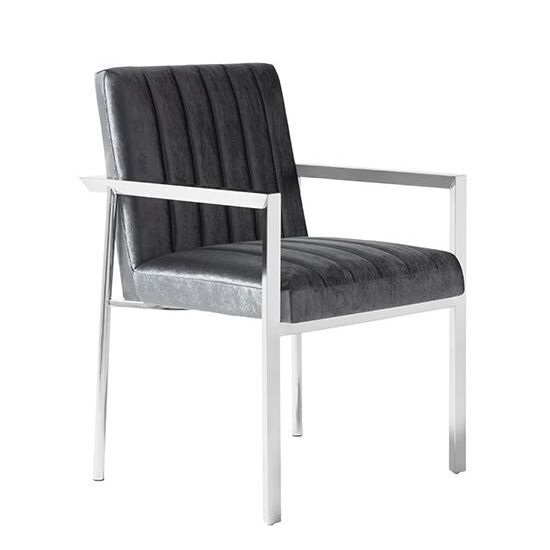 a black and white chair on a white background