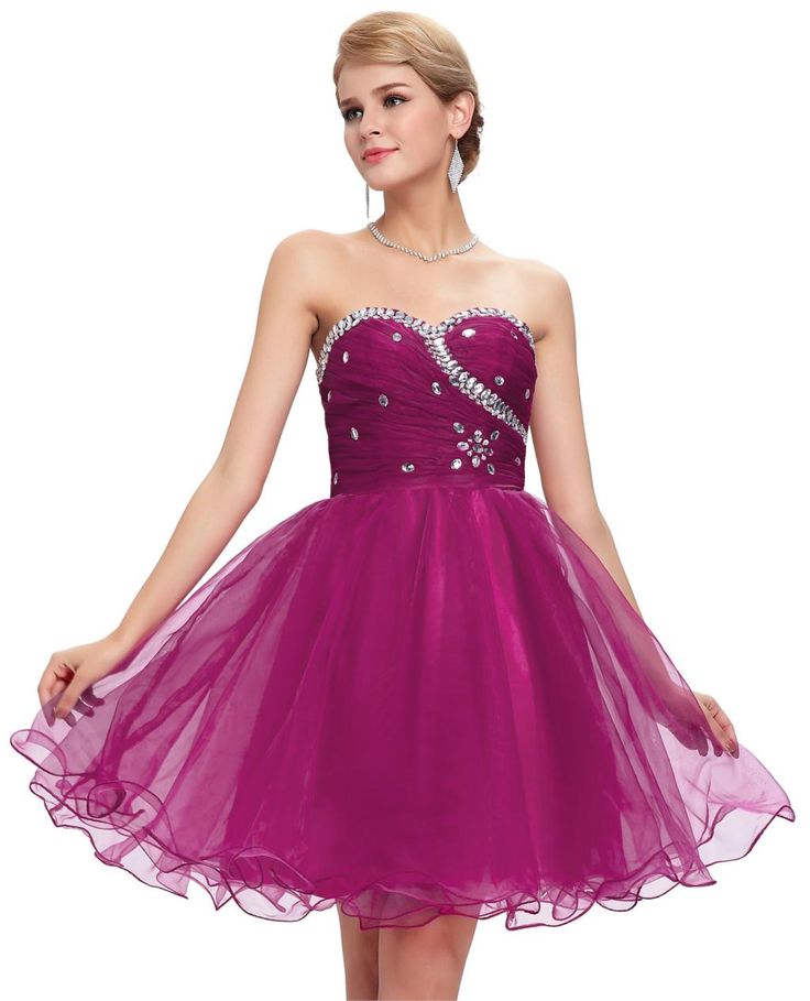 Purple Short Wedding Party Bridesmaid Dress - Uniqistic.com Junior Prom Dresses Short, Wedding Party Bridesmaid Dress, Women Prom Dresses, Wedding Party Bridesmaid, Junior Prom, Female Outfits, Prom Date, Junior Prom Dresses, Short Cocktail Dress