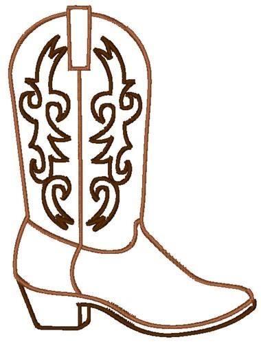 Cowboy Boot Outline Boot Tattoo Design, Cowgirl Boot Drawing Easy, Cowboy Boot Tattoo Outline, Easy Boot Drawing, Cowboy Boot Drawing Simple, Cowboy Boot Punch Needle, Cowboy Boot Silhouette, How To Paint Cowboy Boots, Cowboy Boot Line Art