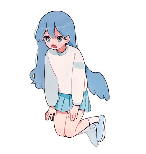 What are you doing on your computer? GO OUTSIDE, SO BEAUTIFUL!!1!1! AHHH!!1!!1! Art Styles, Blue Hair, Art Stuff, Drawing Ideas, Cute Drawings, Art Style, Cute Art, A Girl, Art Inspo