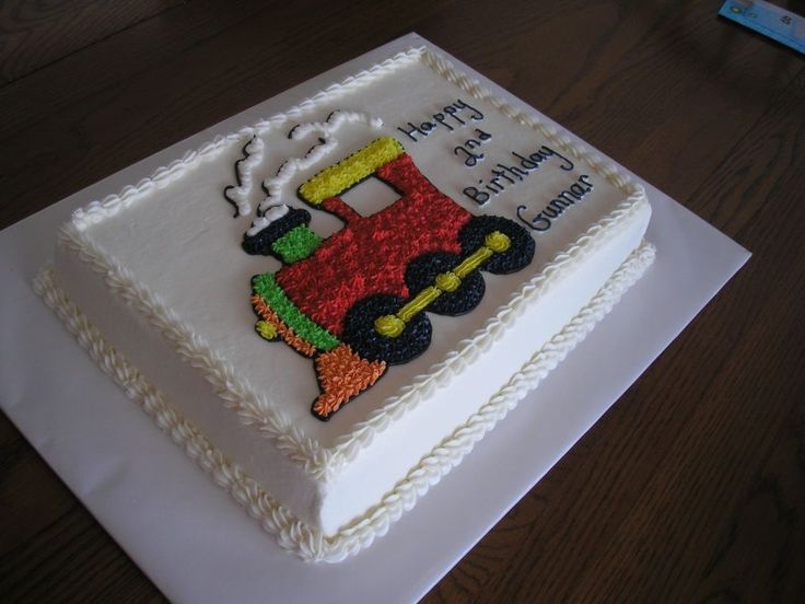 a birthday cake with a tractor on it