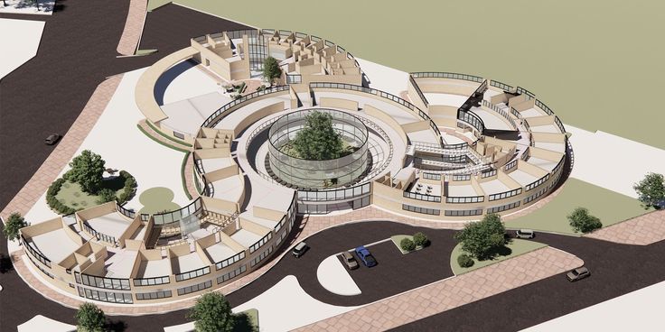 this is an artist's rendering of a circular building