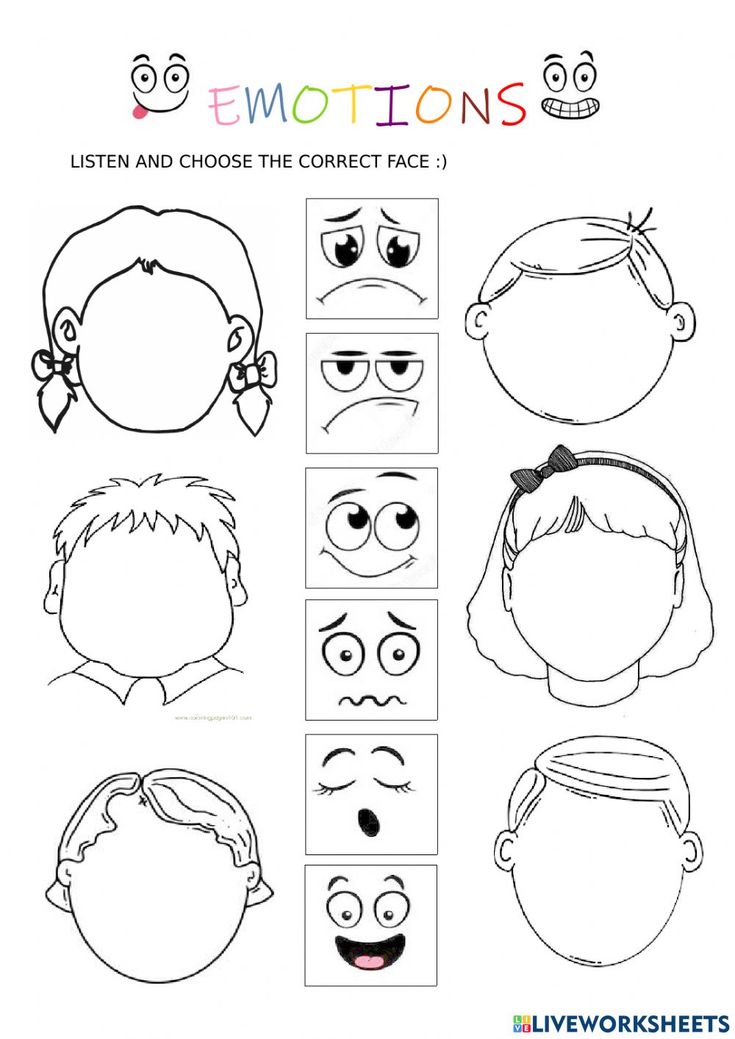 emotions worksheet for kids to learn how to draw faces with the eyes and nose