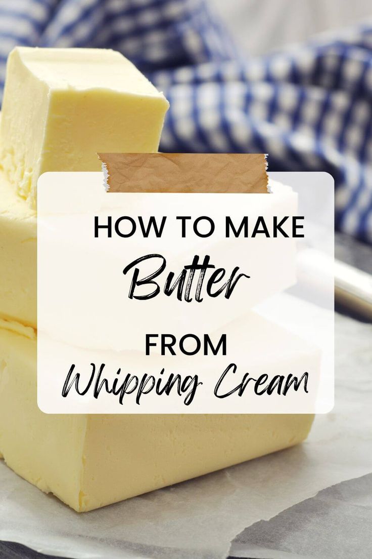 how to make butter from whipped cream on top of each other with the words, how to make butter from whipping cream