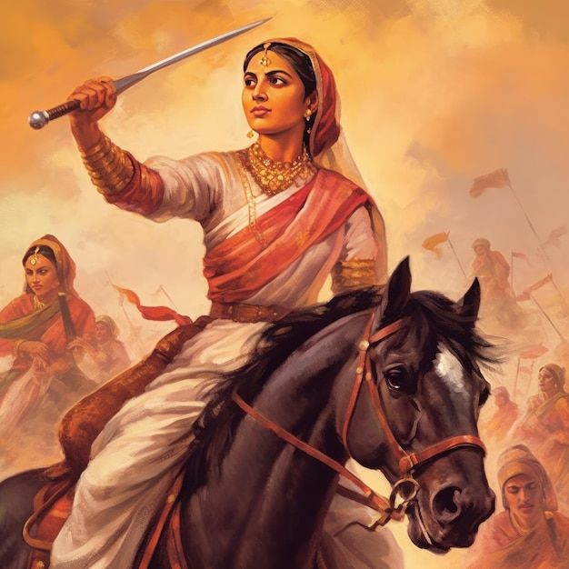 Photo rani lakshmi bai patriotism woman | Premium Photo #Freepik #photo #women-saree #indian-culture #marathi #indian-character Rani Laxmi Bai Drawing, Rani Lakshmi Bai, Lakshmi Bai, Women Freedom Fighters, Home Screen Wallpaper Hd, Indian Freedom Fighters, The Iron Lady, Warriors Illustration, Indian Women Painting