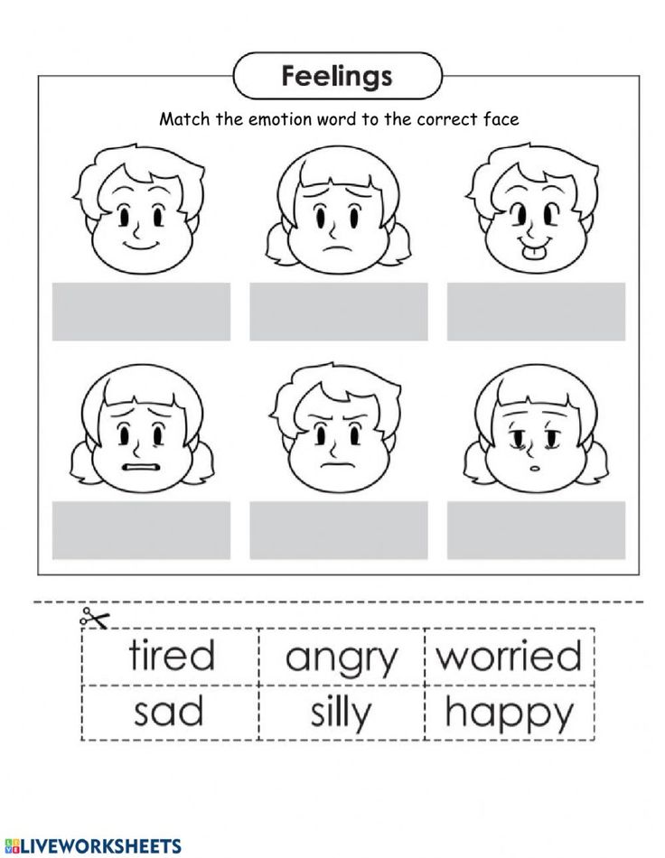 feelings worksheet for kids to learn with the words feelings in english and spanish